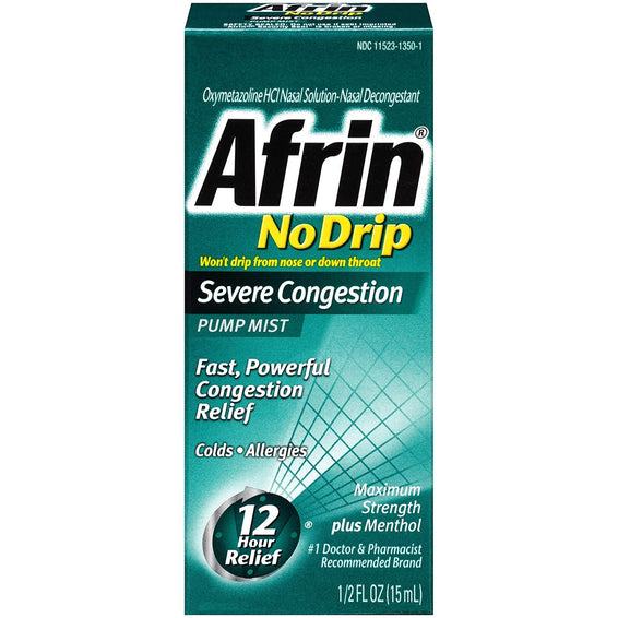 Afrin No Drip Severe Congestion Sinus Relief