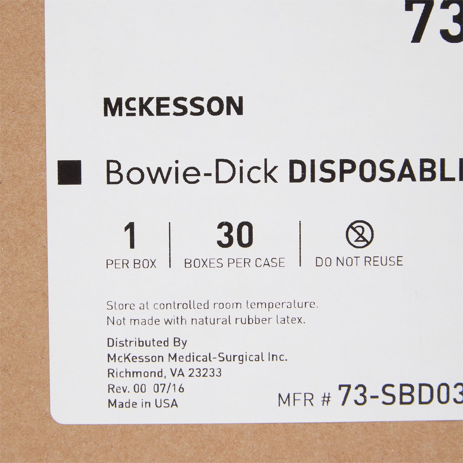 McKesson Sterilization Bowie-Dick Test Pack