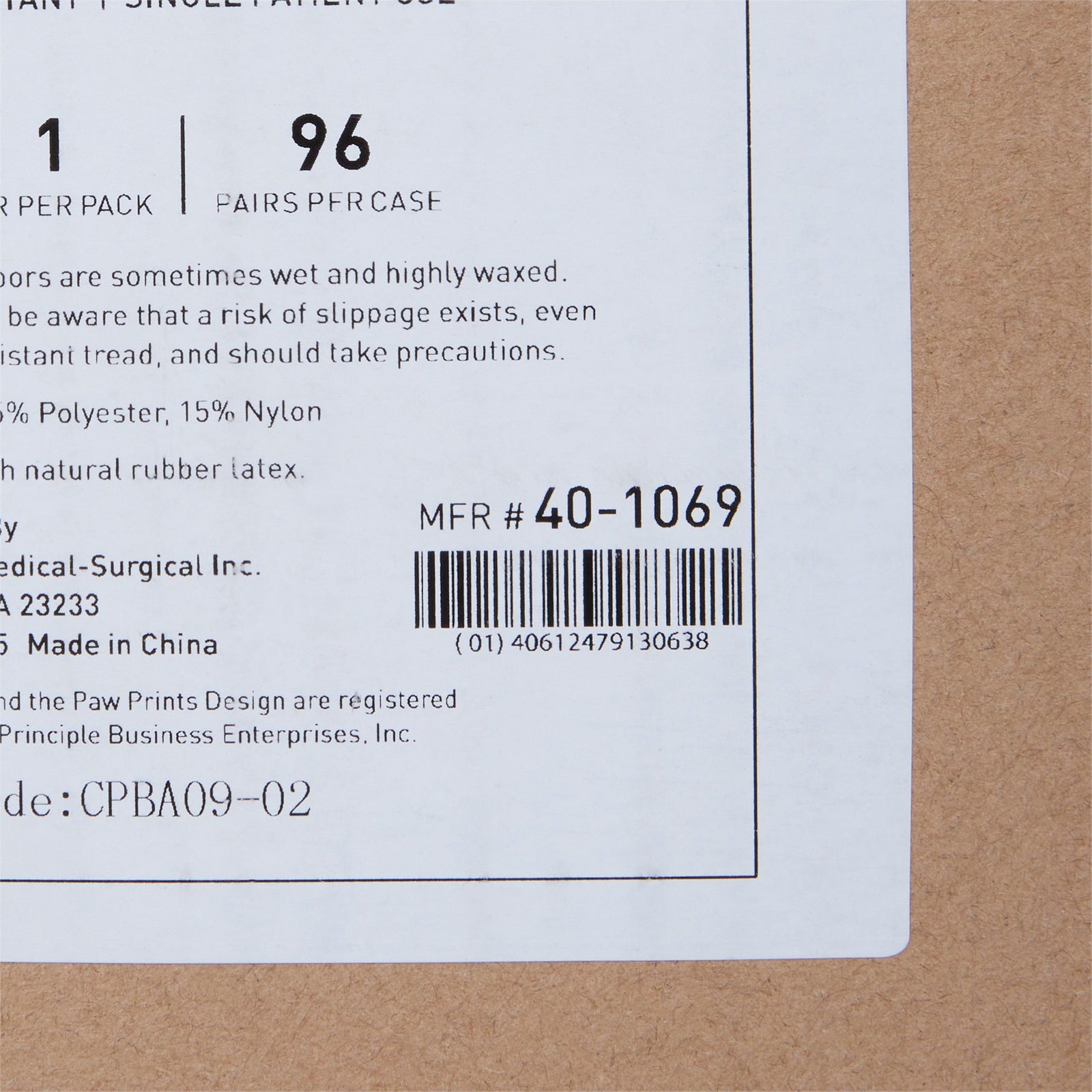 McKesson Paw Prints Slipper Socks