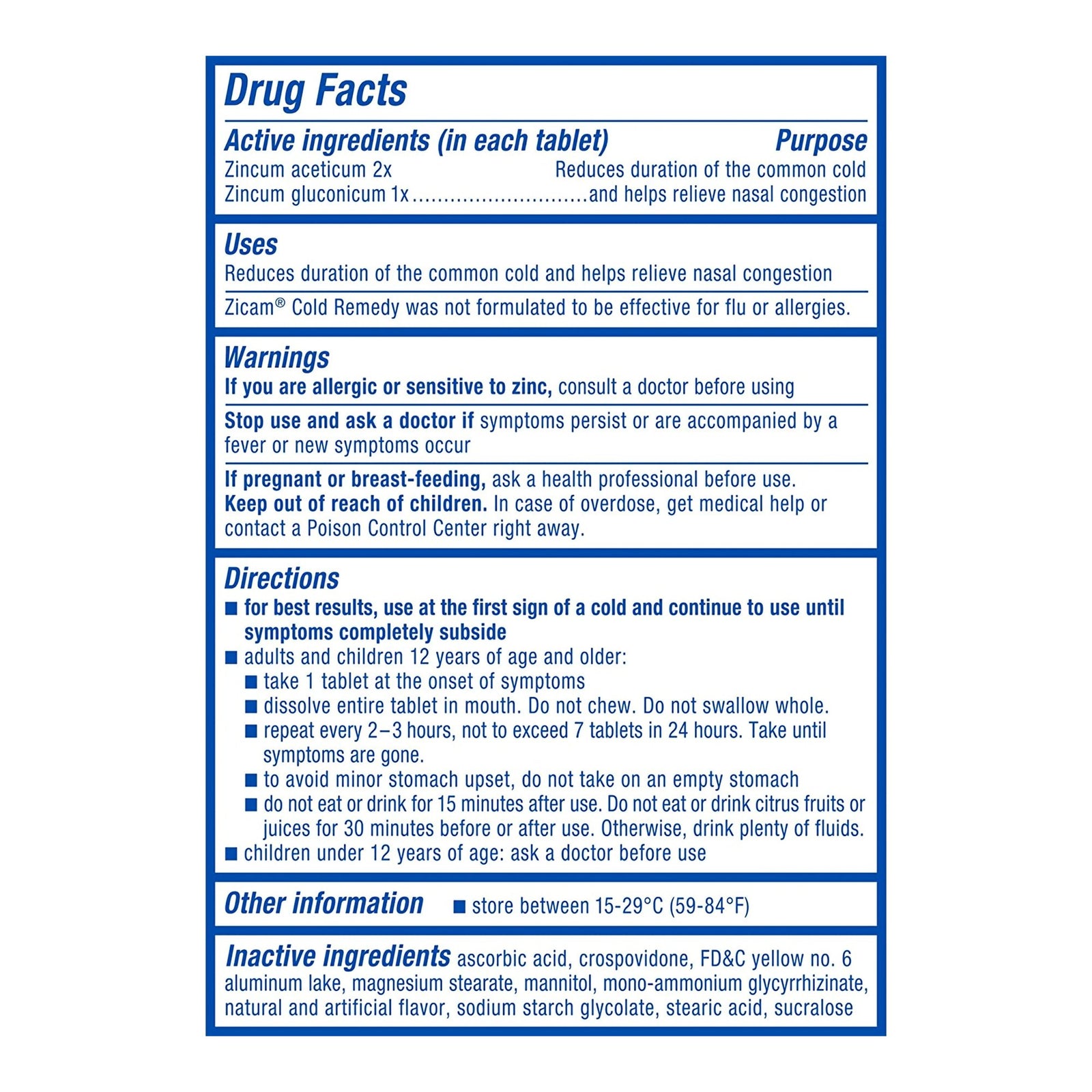 Zicam Cold And Cough Relief