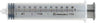 Cardinal Health luer lock syringe barrel showing milliliter and ounce graduation markings