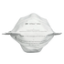 3M VFlex 1804 surgical N95 respirator front view with the V-fold pleats expanded