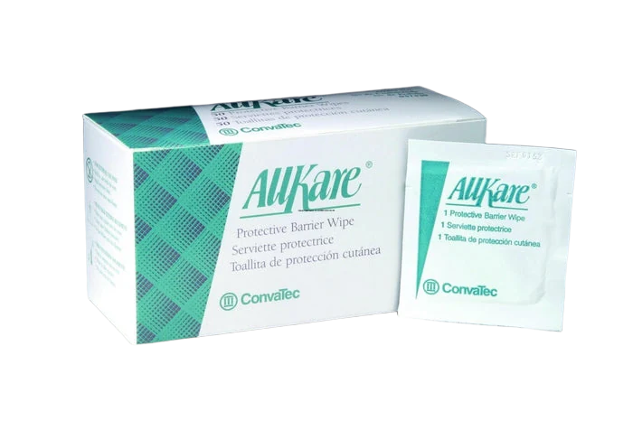 Convatec AllKare Protective Barrier Wipes box of 50 with individual foil packet