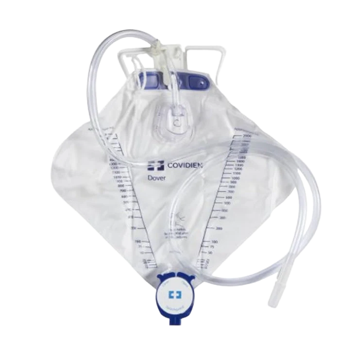 Cardinal Health 2,000 mL urinary drainage bag with graduated markings and drain outlet