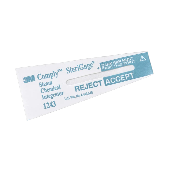 Attest Type 5 steam sterilization chemical integrator strip with Accept and Reject window