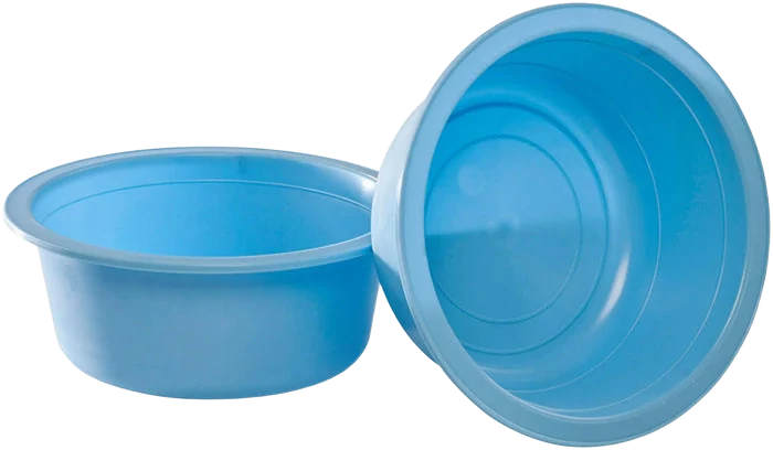 Cardinal Health 16 oz sterile solution bowls in light blue plastic