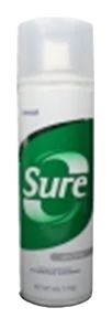 Sure unscented antiperspirant deodorant aerosol spray can