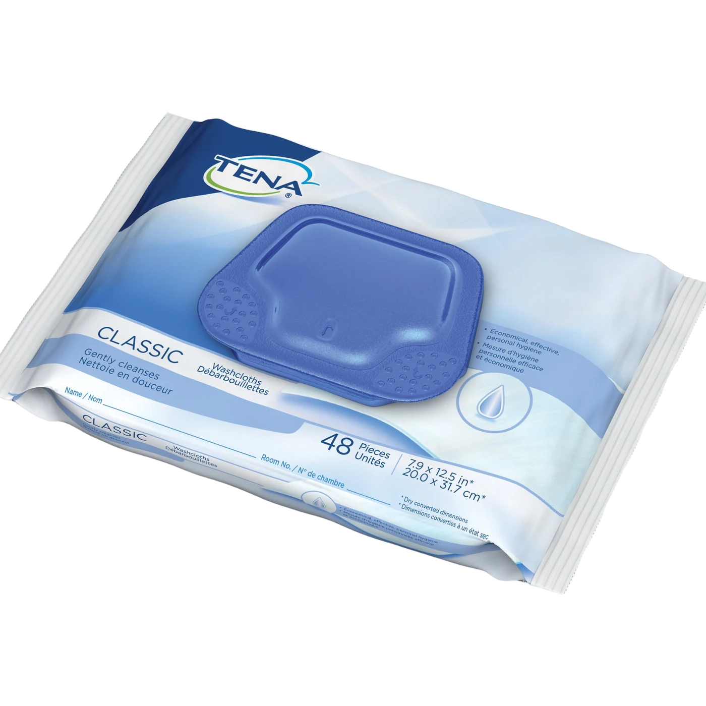 TENA ProSkin Classic personal cleansing wipe soft pack of adult washcloths