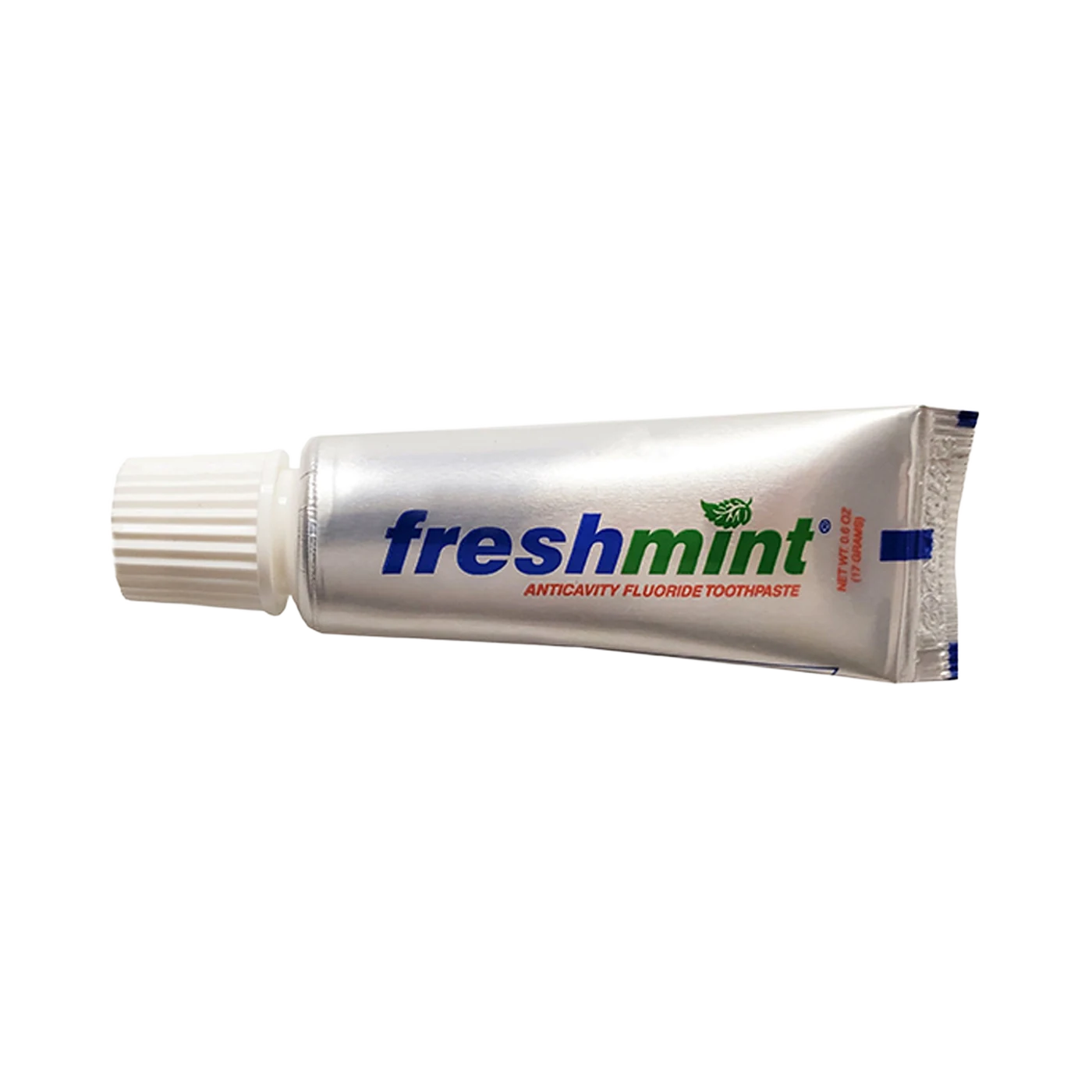 Freshmint anticavity fluoride toothpaste travel tube in fresh mint flavor