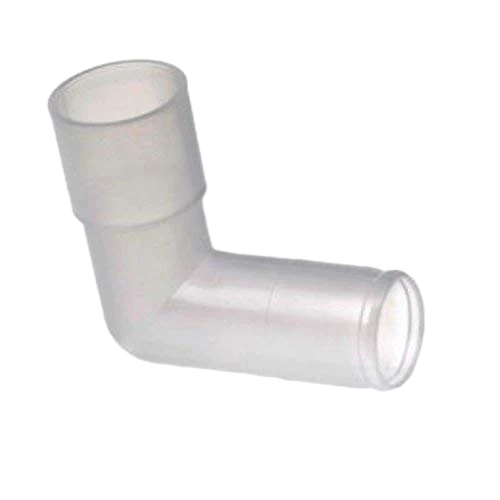 Medline ported elbow adaptor, clear 22mm respiratory connector with temperature probe port