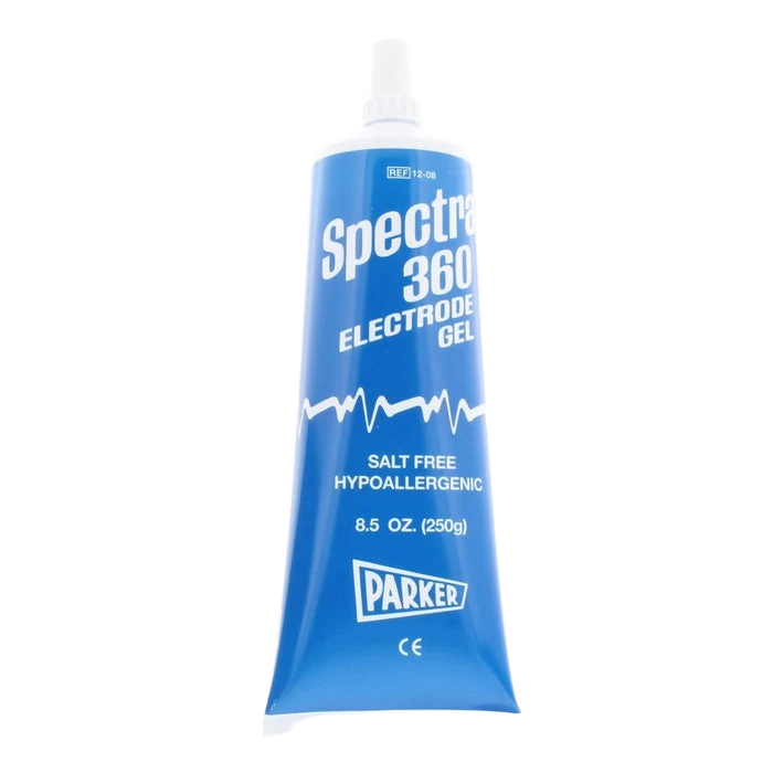 Spectra 360 electrode gel 8.5 oz blue tube, salt-free hypoallergenic conductive gel