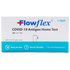 Flowflex COVID-19 antigen home test kit box, easy to use with quick results
