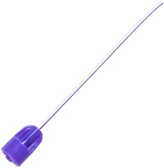 Cardinal Health Monoject enteral medicine straw with purple ENFit connector