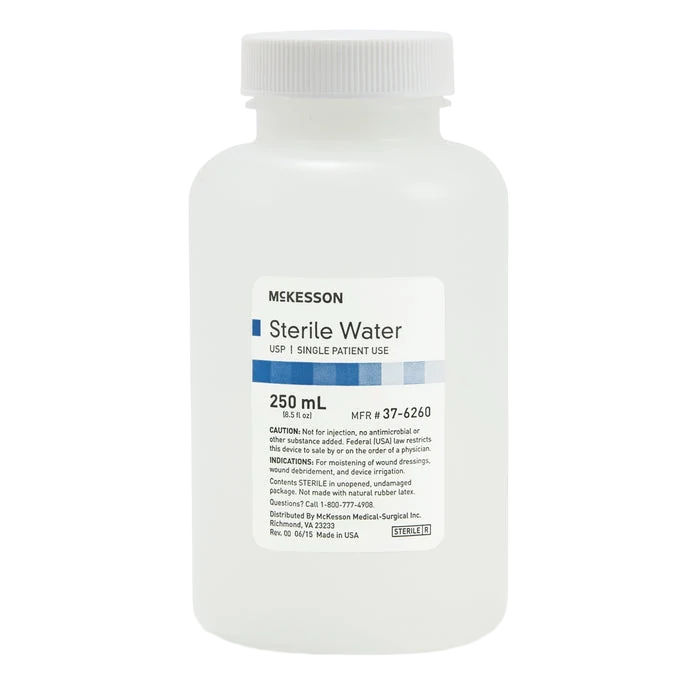 McKesson sterile water for irrigation USP bottle