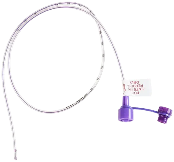 Cardinal Health purple PVC neonatal and pediatric feeding tube with ENFit connector