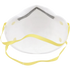 Inside view of the 3M 8210 N95 respirator showing the cushioning nose foam and two over-the-head straps
