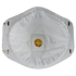 Interior view of the 3M 8511 N95 respirator showing the filter media cup and the Cool Flow valve backing