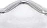 Close-up of the adjustable aluminum nose clip on the 3M 8200 N95 respirator