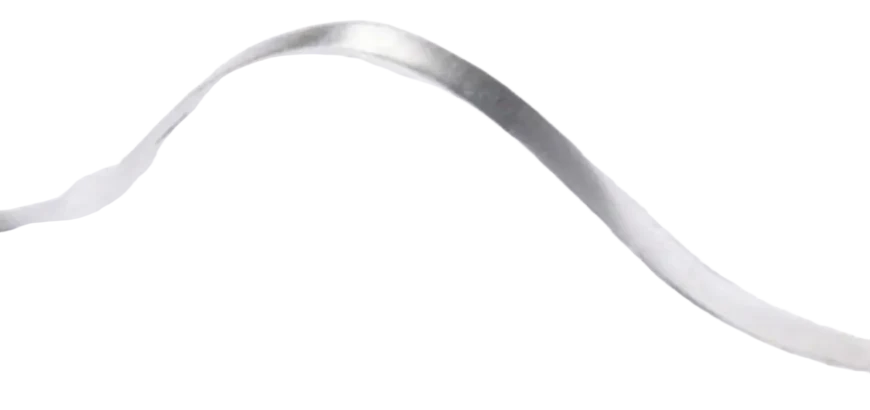 Close-up of the 3M 8210 N95 respirator adjustable aluminum nose clip
