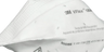 Close-up of the 3M VFlex 1804 respirator showing the signature V-shaped pleats and fold