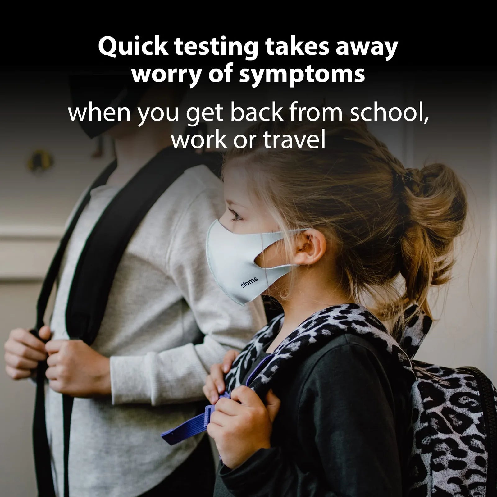 Family back from school and travel using iHealth rapid COVID-19 testing to check symptoms quickly