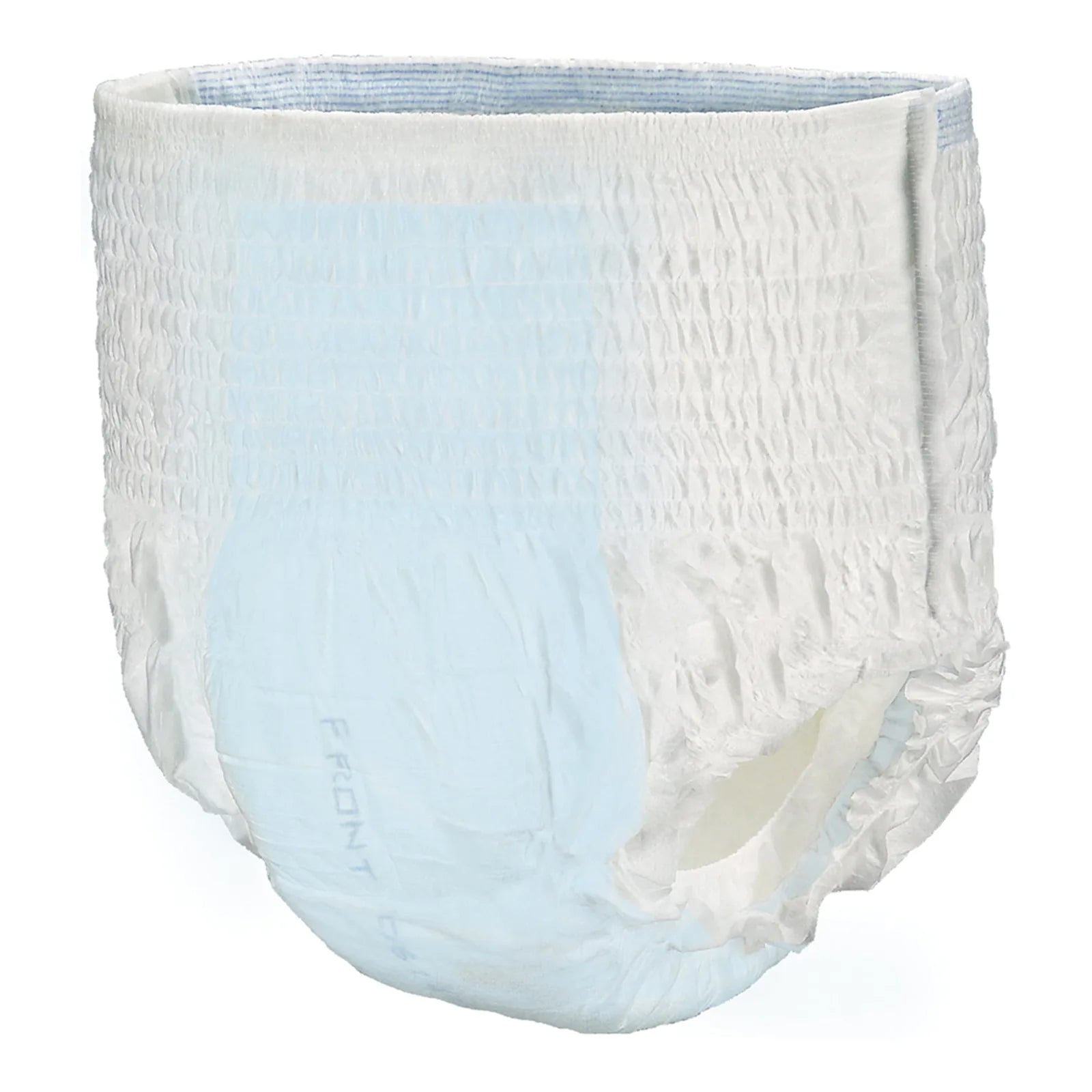 Swimmates disposable swim brief with blue moisture-proof front panel and pull-on design