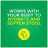 Fleet laxative graphic explaining it works with your body to hydrate and soften stool