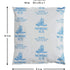 Nordic Ice gel pack size chart showing 16 oz pack at 6-1/2 by 5-1/2 by 1 inch