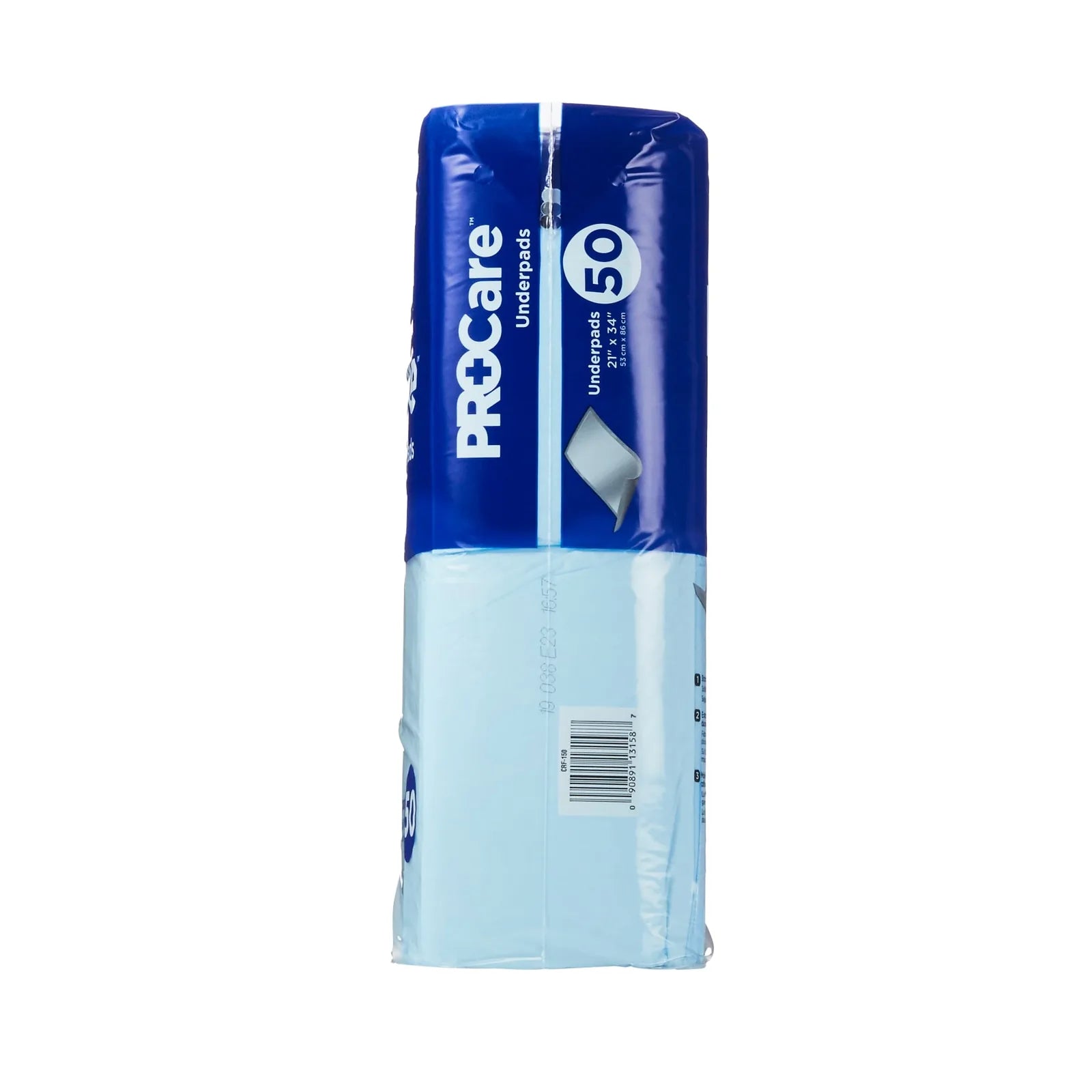 PROCare underpads package showing overnight use and moisture-proof barrier benefits
