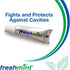 Freshmint toothpaste fights and helps protect against cavities