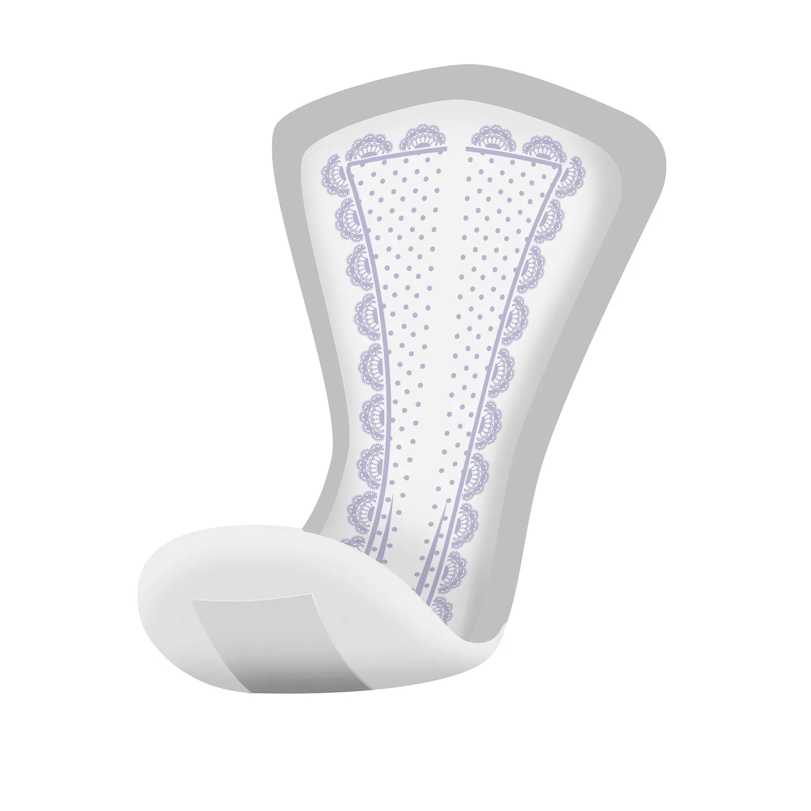 Prevail overnight bladder control pad contoured shape illustration