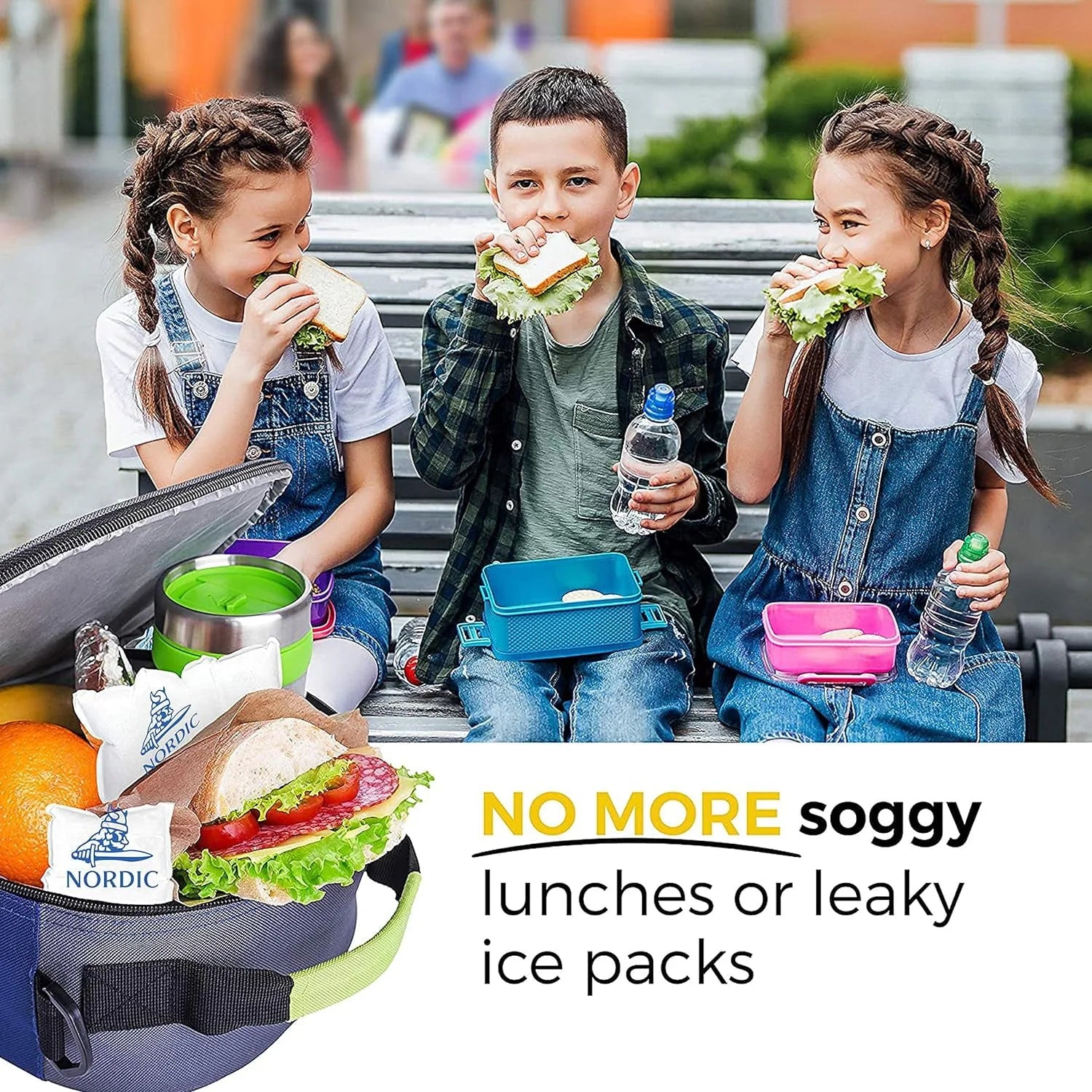 Nordic Ice reusable gel ice packs arranged in a set