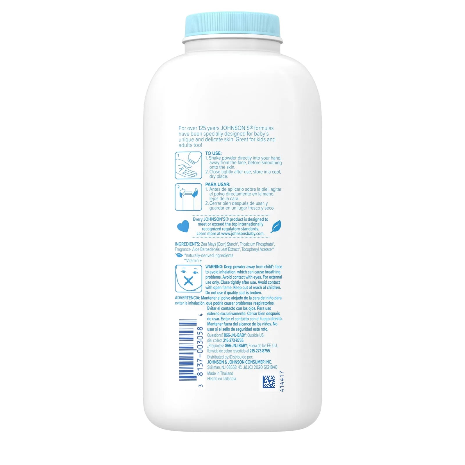 Johnson's Baby Powder with Aloe & Vitamin E, 1.5 oz product image