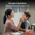 Parent collecting a nasal swab sample from a child with the iHealth COVID-19 home test, for ages 2 and above