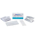Flowflex COVID-19 antigen home test kit contents: cassette pouch, sterile nasal swab, extraction buffer tube, instructions