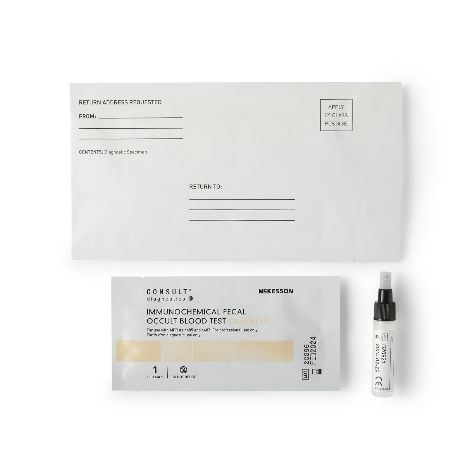 McKesson Consult Fecal Occult Blood (iFOB or FIT) Colorectal Cancer Screening Test Kit