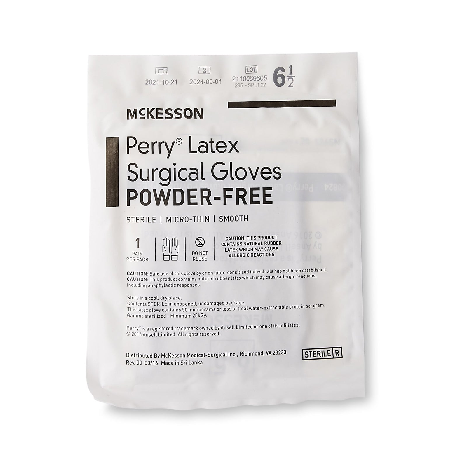 McKesson Perry Latex Standard Cuff Length Surgical Glove