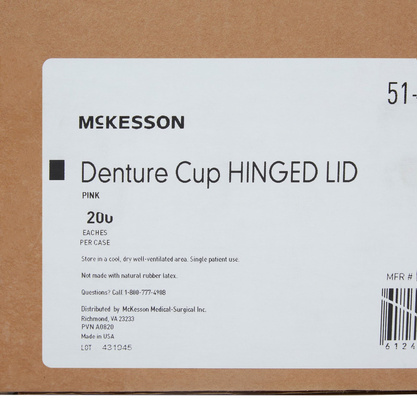 McKesson Disposable Denture Cup