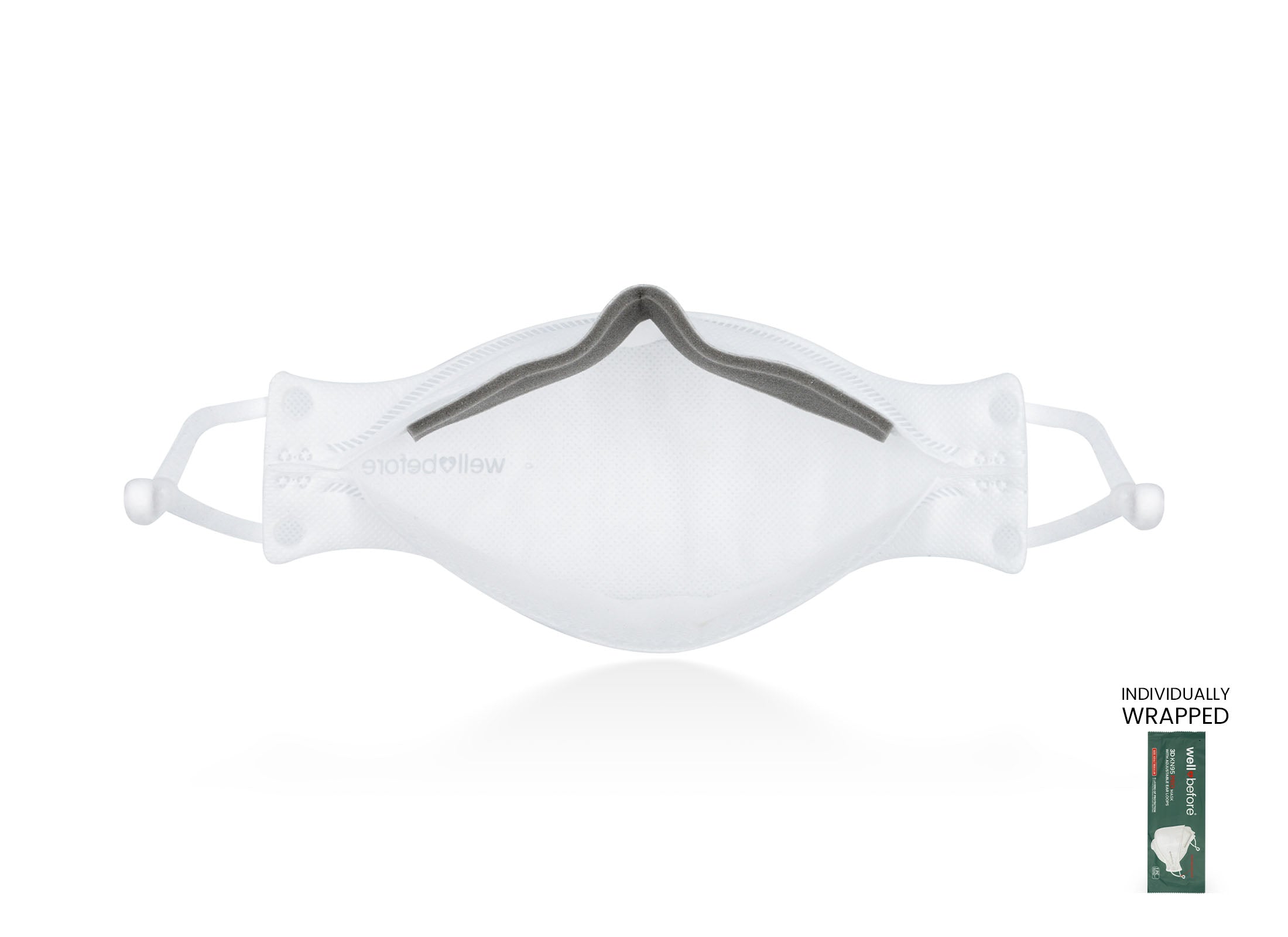 KN95 3D Pro Face Mask | Premium 3D Fit, Anti-fogging, Adjustable Ear Loops - Bag of 10