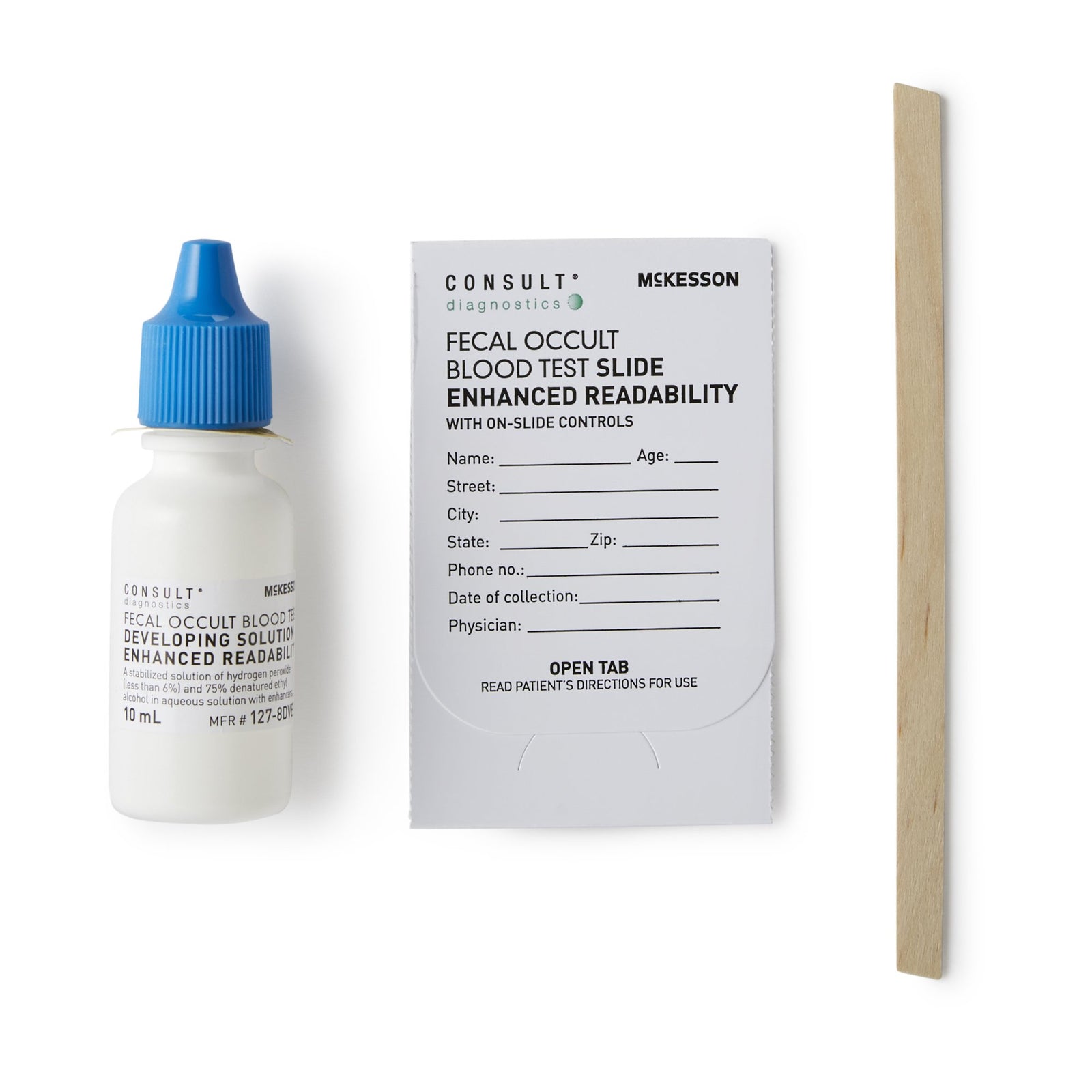 McKesson Consult Fecal Occult Blood (iFOB or FIT) Colorectal Cancer Screening Test Kit