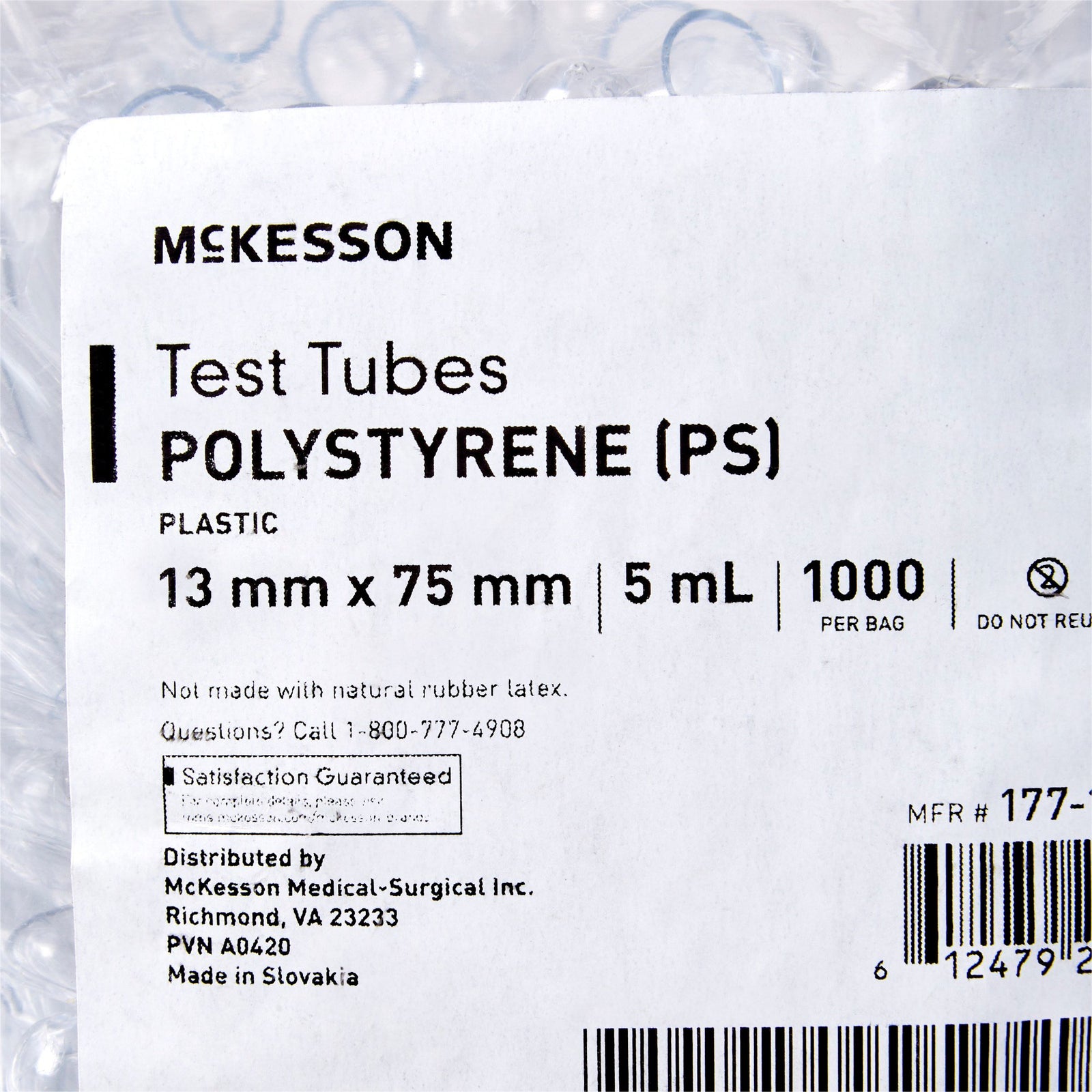 McKesson Polystyrene Test Tube
