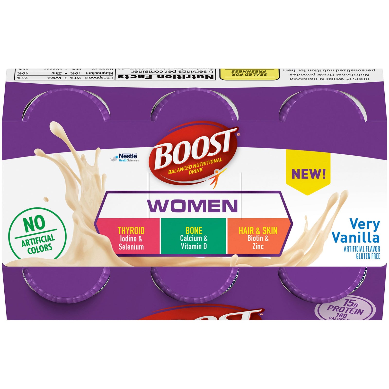 Nestle Healthcare Nutrition Boost Women, Oral Supplement, Very Vanilla Flavor