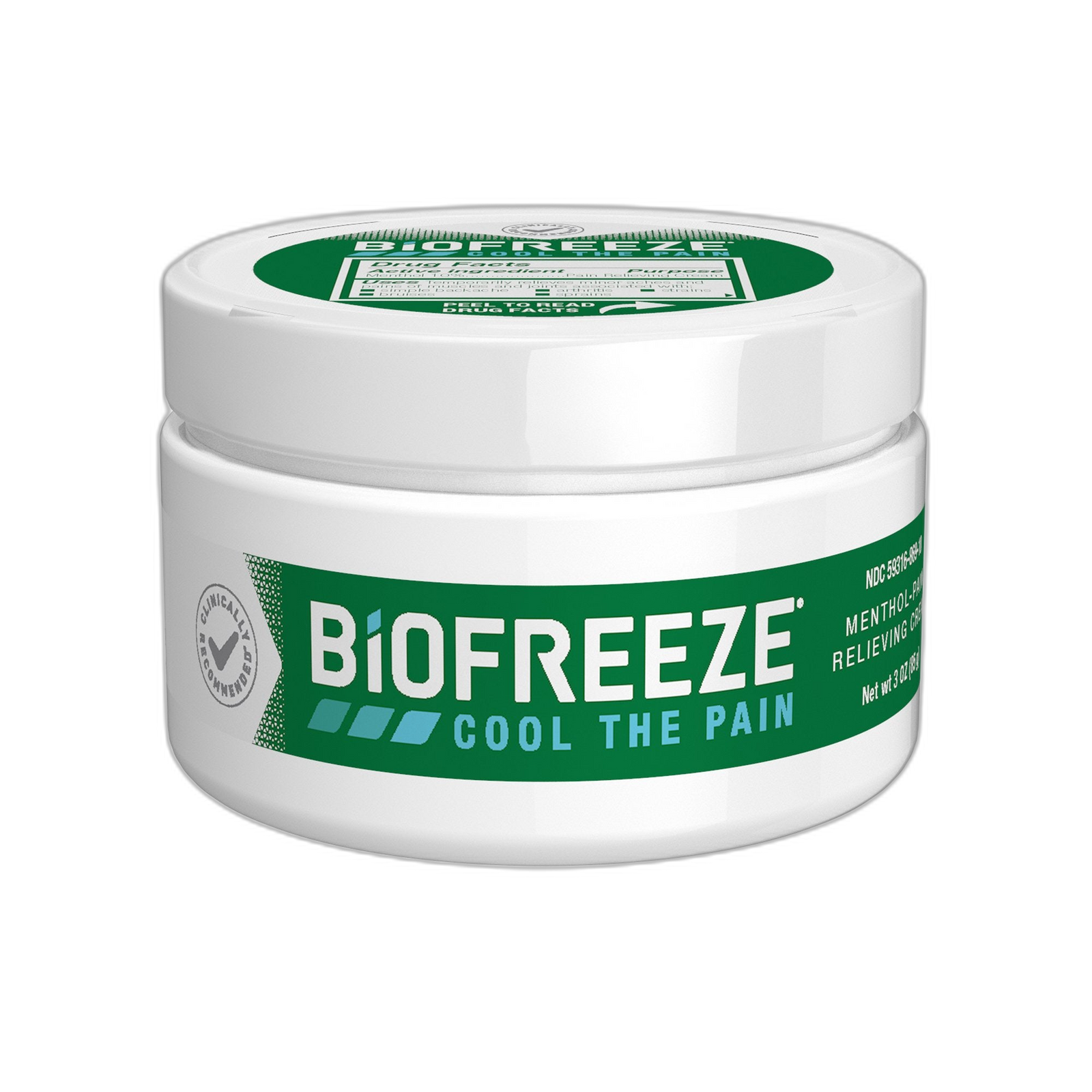 Biofreeze 10% Menthol Pain Relief Cream 3 oz jar