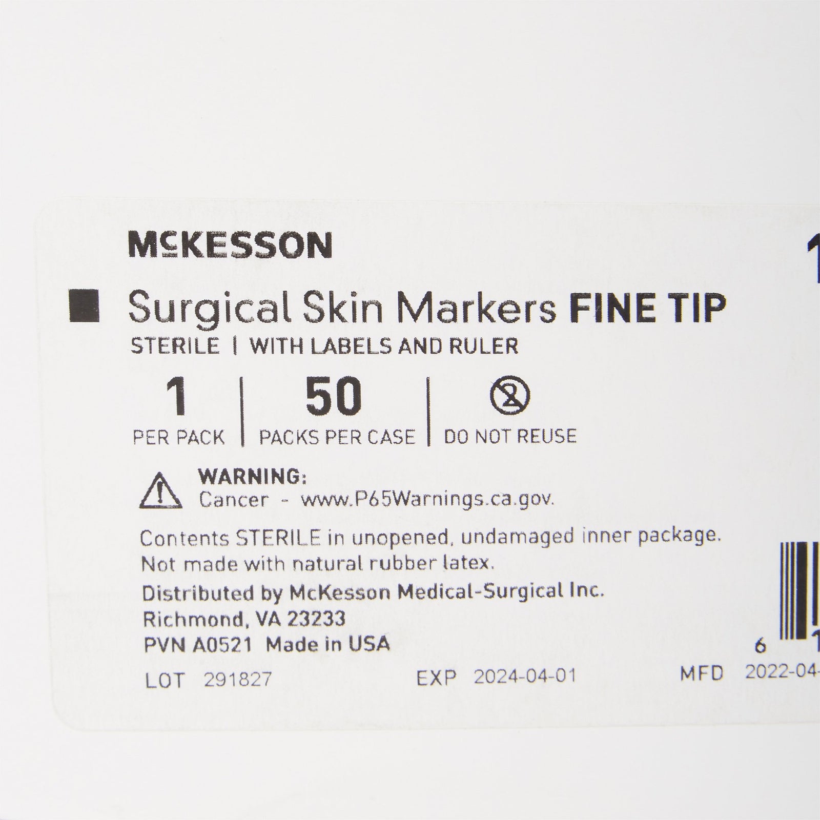 McKesson Surgical Skin Marker With Label