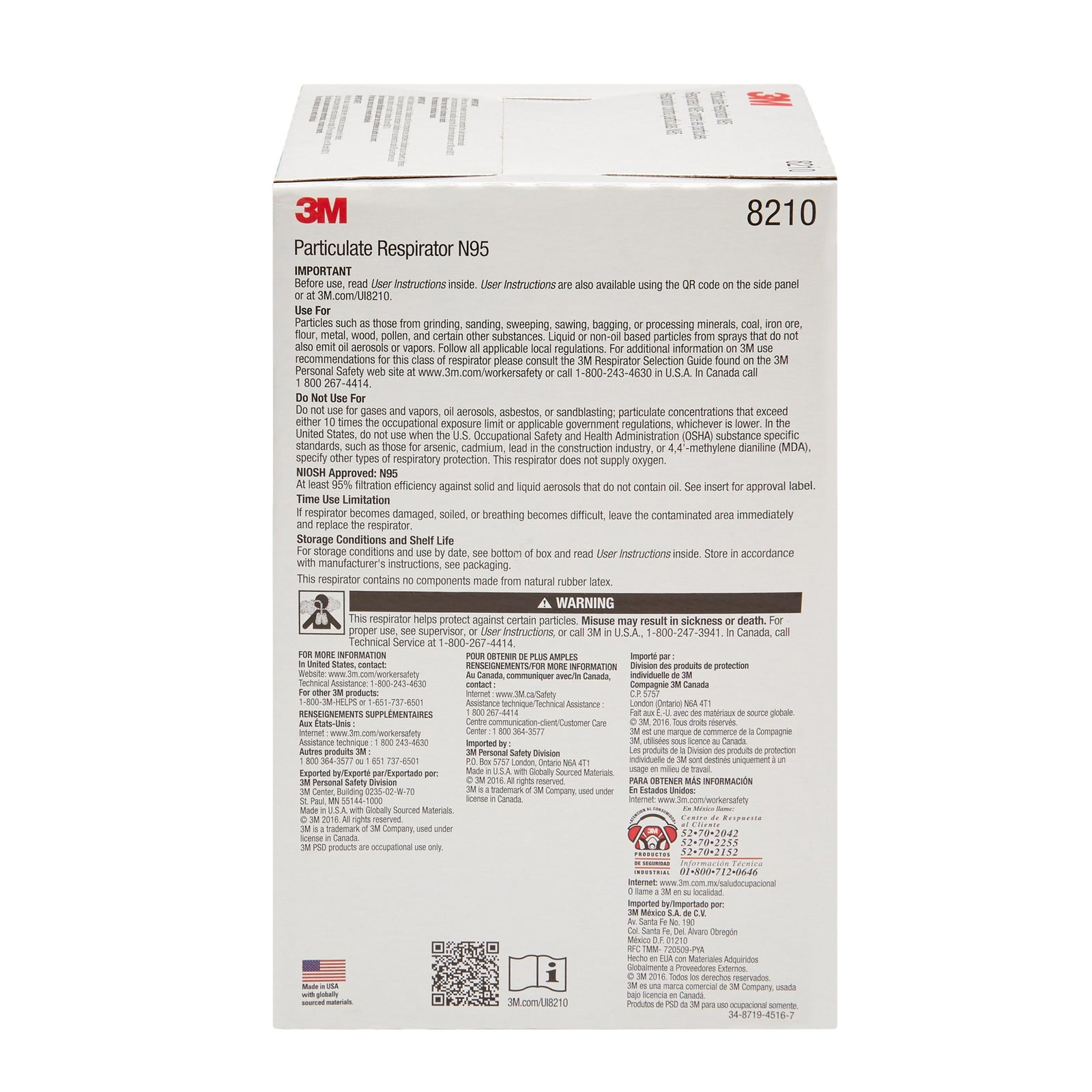 3M 8210 N95 Particulate Respirator Mask