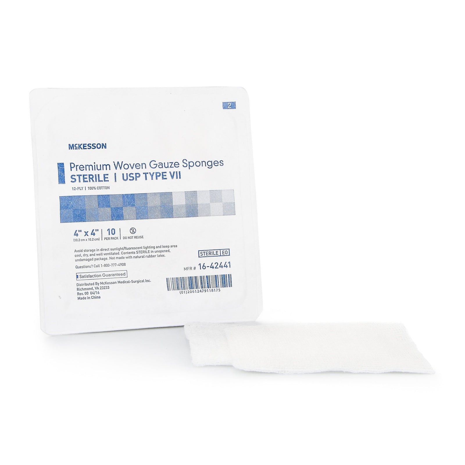 McKesson NonSterile USP Type VII Gauze Sponge