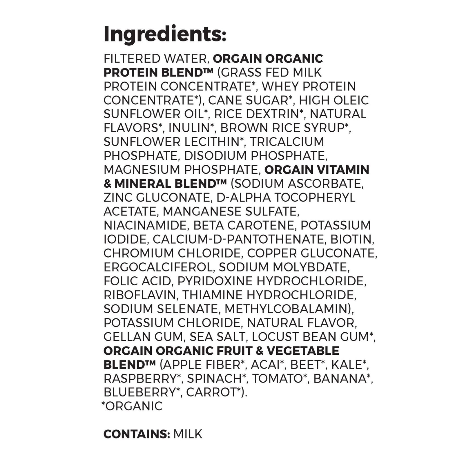 Orgain Kids Plant Protein Nutritional Shake Pediatric Oral Supplement