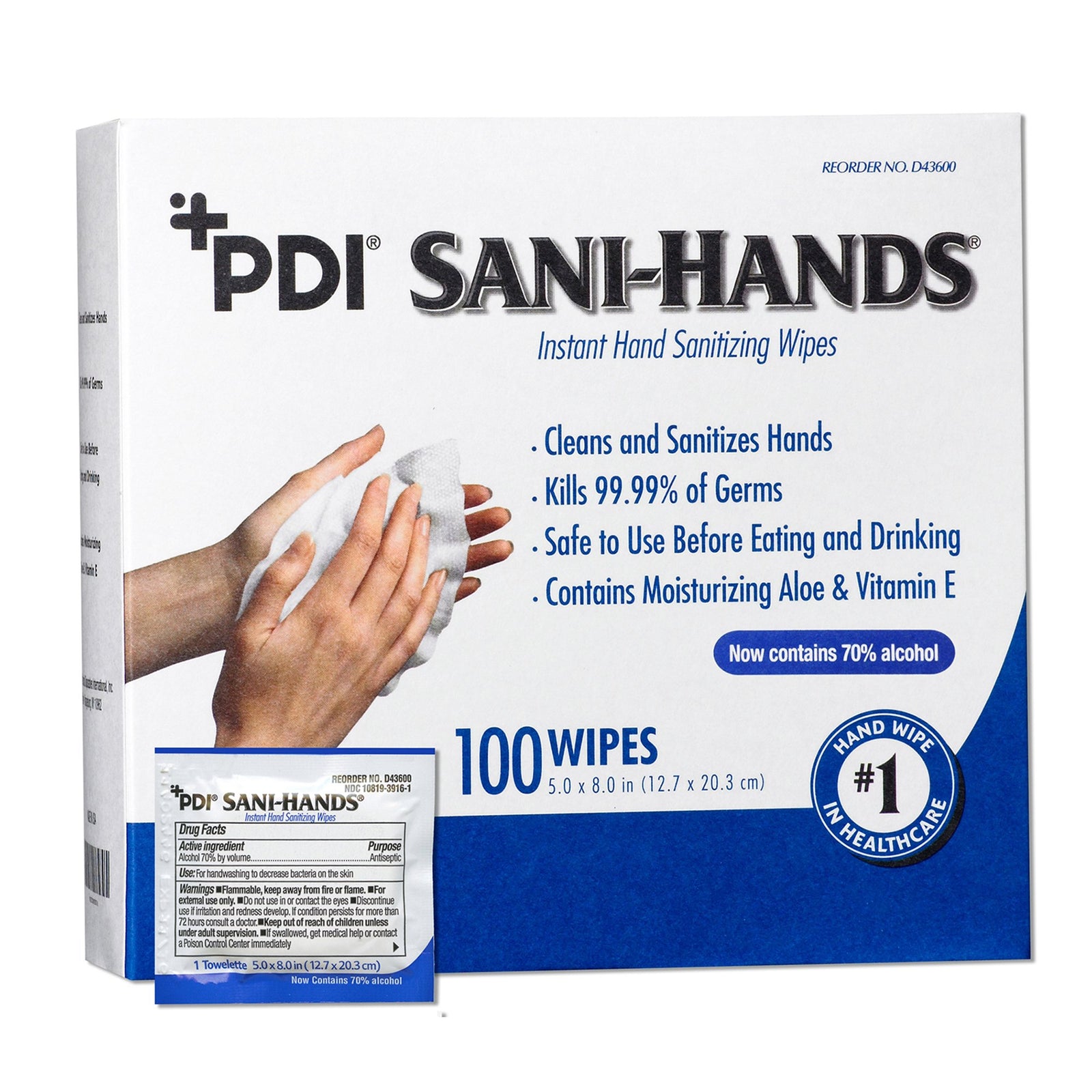 PDI Sani-Hands Instant Hand Sanitizing Wipes