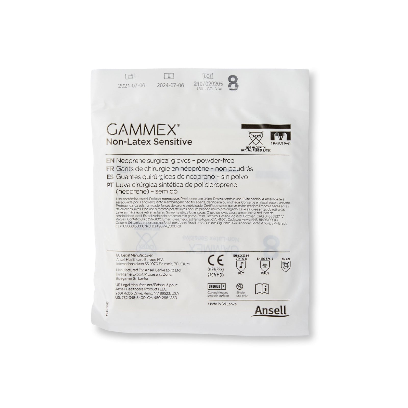GAMMEX Non-Latex Sensitive Surgical Glove