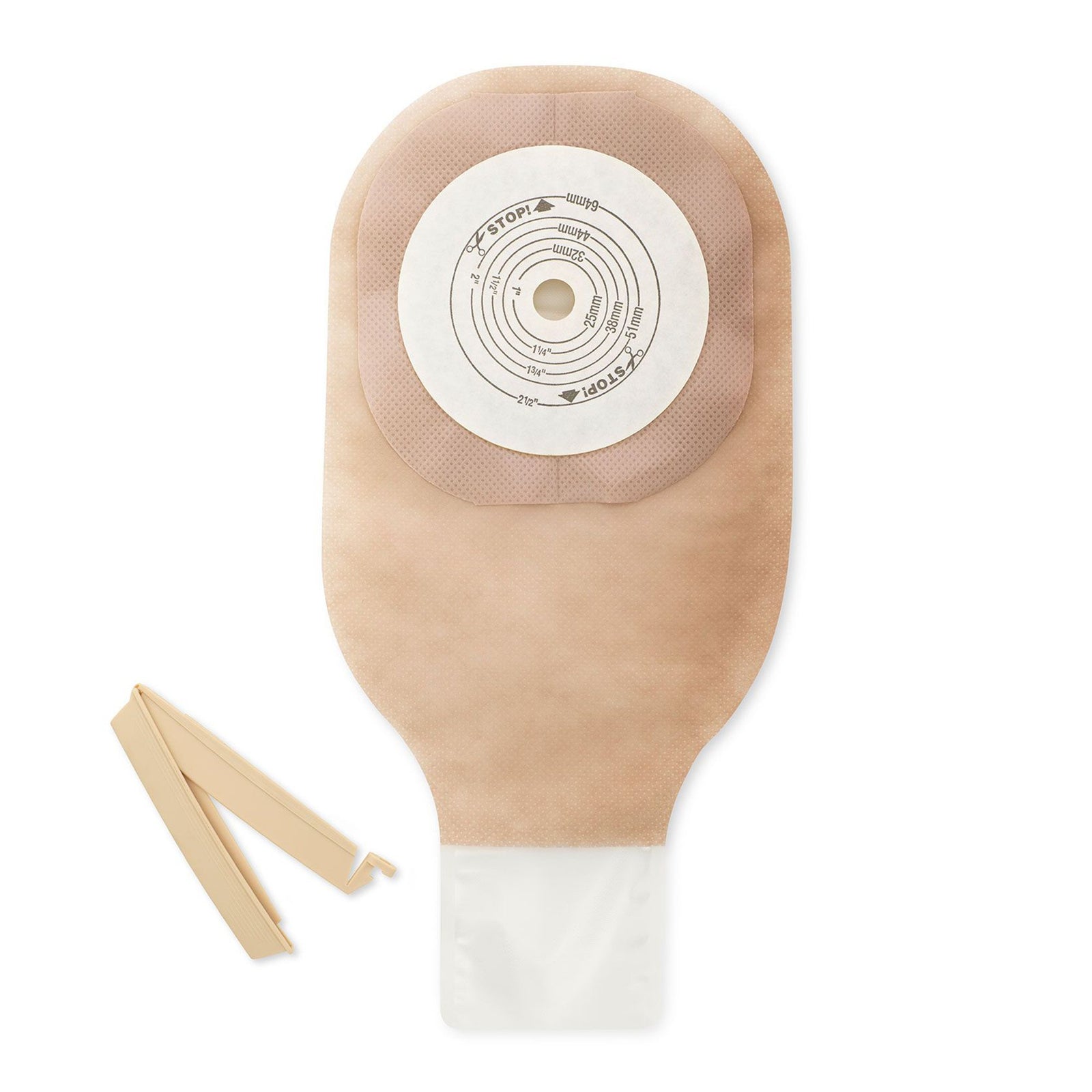 Ostomy Pouch Premier 12" Drainable Convex/Flat, Pre-Cut/Trim-to-Fit, 2-2.5" Stoma